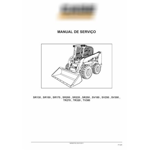 Manuel de service PDF pour chargeuse compacte Case SR130 , SR150 , SR175 , SR200 , SR220 , SR250 , SV185 , SV250 , SV300 ,