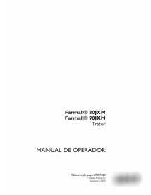 Case 80JXM, 90JXM tractor pdf operator's manual PT
