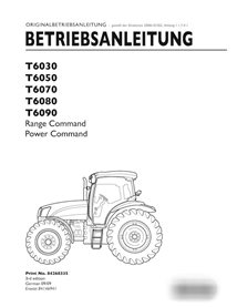 Manual del operador del tractor New Holland T6030, T6050, T6070, T6080, T6090 en pdf