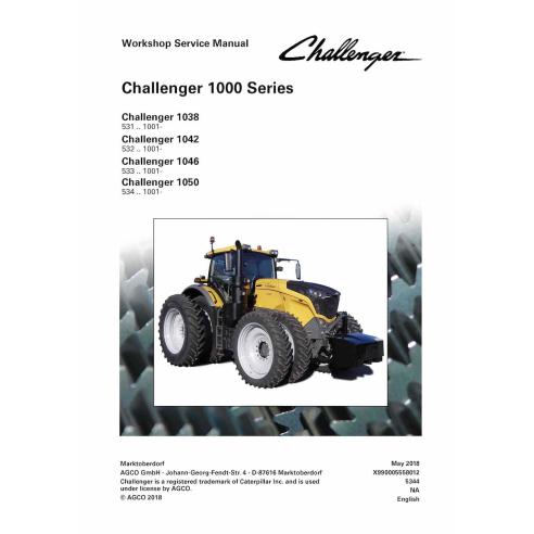 Challenger 1038, 1042, 1046, 1050 tracteur manuel de service d'atelier pdf - Challenger manuels - CHAL-X990005558012