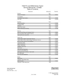 Case 7210, 7220, 7230, 7240, 7250 Pro, 8910, 8920, 8930, 8940, 8950 tractor pdf service manual
