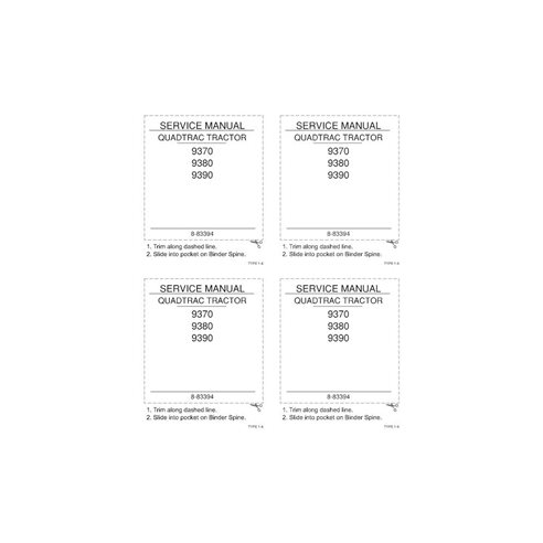 Case 9370, 9380, 9390 tractor pdf service manual 
