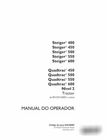 Case Steiger 400-600, Quadtrac 450-600 Tier 2 tractor pdf operator's manual PT