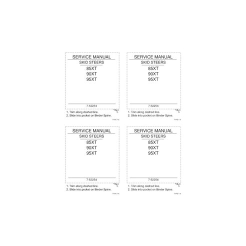 Case 85XT, 90XT, 95XT skid steer loader pdf service manual 