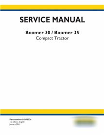 Manual de serviço em pdf do trator New Holland Boomer 30, 35