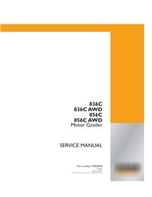 Manual de serviço em pdf da motoniveladora Case 836C, 836C AWD, 856C, 856C AWD