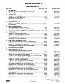 Case CX130 crawler excavator pdf service manual DE