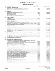 Case CX180 crawler excavator pdf service manual 