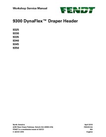 Fendt 9325, 9330, 9335, 9340, 9345, 9350 draper header pdf taller de servicio manual - Fendt manuales