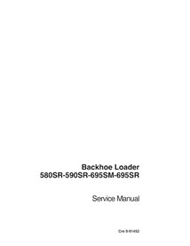Manual de serviço em pdf da retroescavadeira Case 580SR, 590SR, 695SM, 695SR