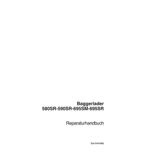 Case 580SR, 590SR, 695SM, 695SR retroescavadeira pdf manual de serviço DE
