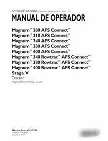 Case Magnum 280, 310, 340, 380, 400 AFS Connect Stage V tractor pdf operator's manual PT