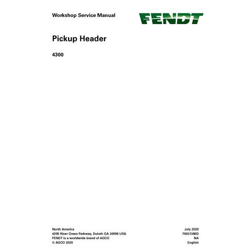 Fendt 4300 pickup header pdf taller de servicio manual - Fendt manuales