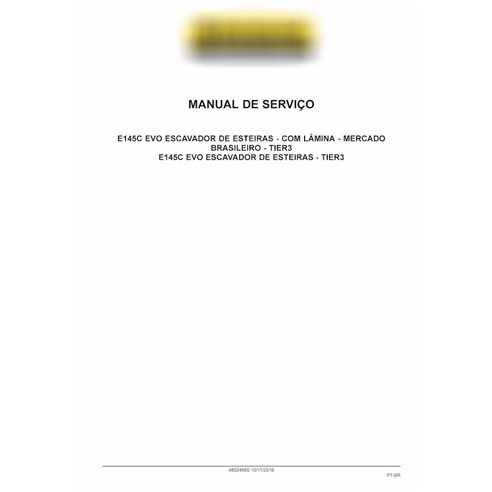 Manual de servicio en formato PDF de la excavadora New Holland E145C EVO Tier 3 ES