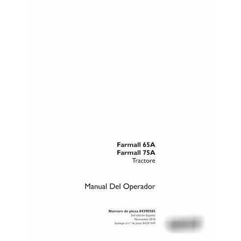 Case Farmall 65A, 75A tractor pdf operator's manual ES