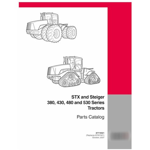 Catalogue de pièces détachées pour tracteurs Case STX et Steiger 380, 430, 480, 530 au format PDF