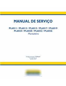 Manual de serviço em pdf da plantadeira New Holland PL6011, PL6013, PL6015, PL6017, PL6019, PL6024, PL6028, PL6032, PL6036 PT