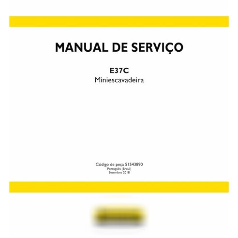 Manuel d'entretien de la mini-pelle New Holland E37C au format PDF PT
