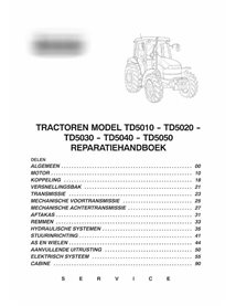 Manual de servicio del tractor New Holland TD5010, TD5020, TD5030, TD5040, TD5050 en formato PDF