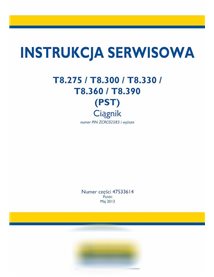 Manual de serviço do trator New Holland T8.275, T8.300, T8.330, T8.360, T8.390 (PST) pdf PL