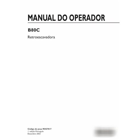 New Holland B80C backhoe loader pdf operator's manual PT