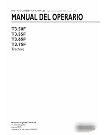 New Holland T3.50F, T3.55F, T3.65F, T3.75F tractor pdf operator's manual ES