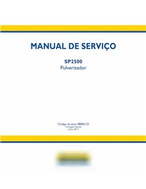 Manuel d'entretien du pulvérisateur New Holland SP2500 au format PDF PT