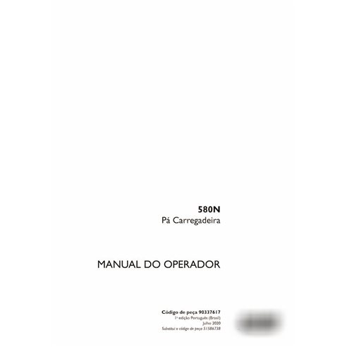 Case 580N backhoe loader pdf operator's manual PT