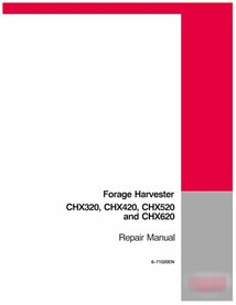 Manual de serviço em pdf da colhedora de forragem Case CHX320, CHX420, CHX520 e CHX620