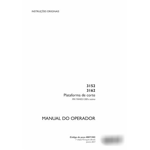 Case 3152, 3162 header pdf operator's manual PT
