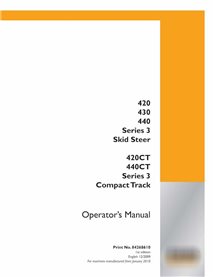Manual del operador en formato PDF de las minicargadoras Case Serie 420, 430, 440, 420CT, 440CT