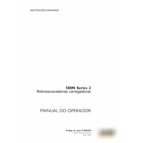 Case 580N Series 2 backhoe loader pdf operator's manual PT