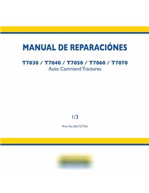 Manual de servicio del tractor New Holland T7030, T7040, T7050, T7060, T7070 en formato pdf ES