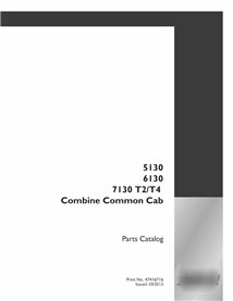Case 5130, 6130, 7130 T2-T4 combine pdf parts catalog 