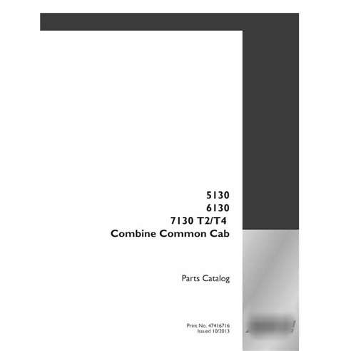 Catálogo de piezas en formato PDF de las cosechadoras Case 5130, 6130, 7130 T2-T4