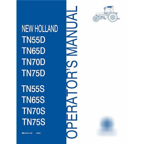 New Holland TN55D, TN55S, TN65D, TN65S, TN70D, TN70S, TN75D, TN75S tractor pdf operator's manual