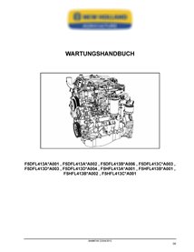 Manuel d'entretien du moteur New Holland F5DFL413X-, F5HFL413 au format PDF DE