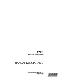 Manual do operador do rolo vibratório Case SV211 ES