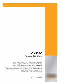 Catálogo de peças em pdf da escavadeira Case CX130C