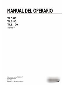 Manuel d'utilisation du tracteur New Holland TL5.80, TL5.90, TL5.100 au format PDF