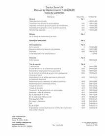Manuel d'entretien PDF pour tracteur Case MX100, MX110, MX120, MX135
