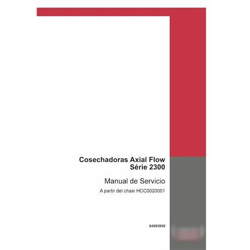 Manual de servicio en formato PDF de las cosechadoras Case Axial-Flow 2144, 2166, 2188, 2344, 2365, 2366, 2388 ES