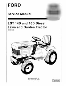 Manual de servicio en formato PDF del tractor cortacésped New Holland Ford LGT 14D, 16D