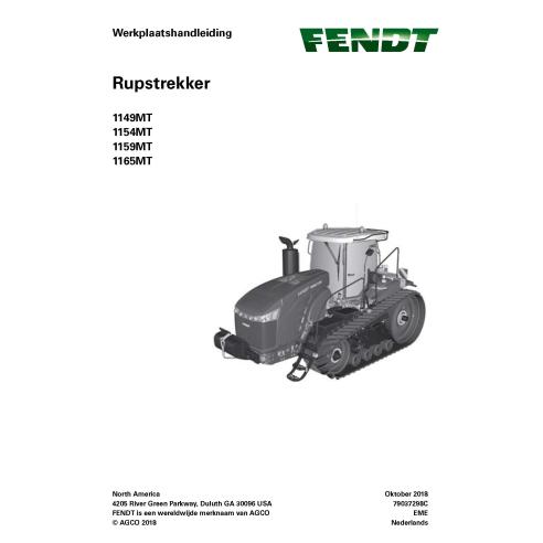 Fendt 1149MT, 1154MT, 1159MT, 1165MT trator com esteira de borracha pdf manual de serviço de oficina NL - Fendt manuais - FEN...