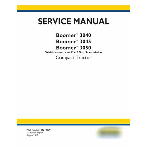 New Holland Boomer 3040, 3045, 3050 compact tractor pdf service manual 