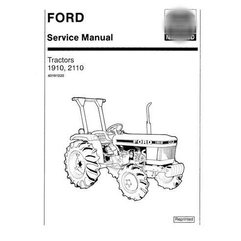 New Holland Ford 1910, 2110 tractor pdf service manual 