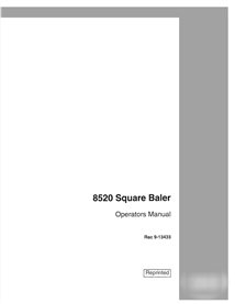 Manuel d'utilisation de la presse à balles Case 8520 (format PDF)