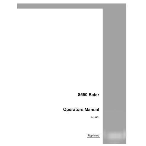 Manuel d'utilisation de la presse à balles Case 8550 (format PDF)