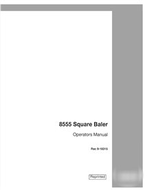 Case 8555 baler pdf operator's manual 
