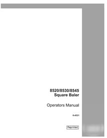 Manual del operador de la empacadora Case 8520, 8530, 8545 (PDF)